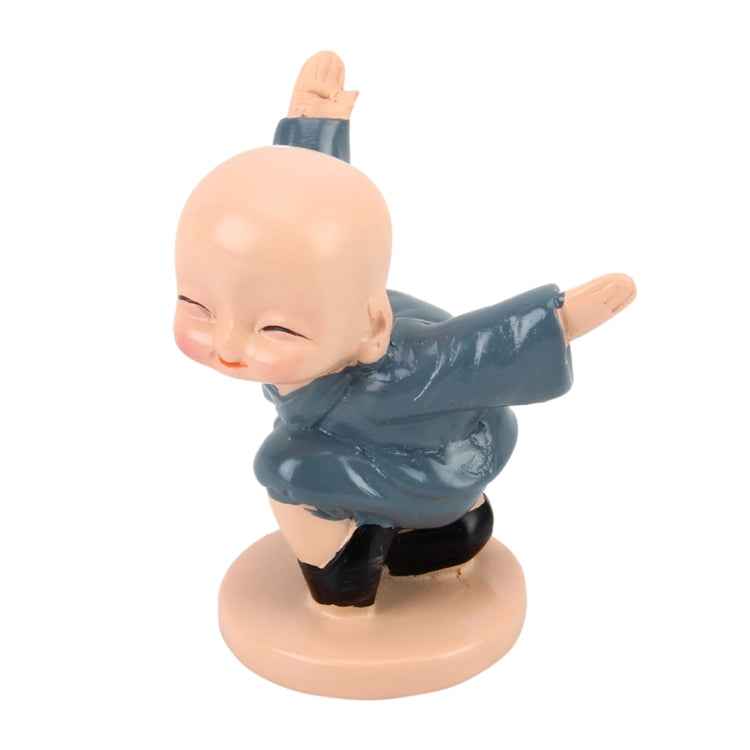 4 PCS/Lot Cute Automotive Interiors Little Monk Ornaments Resin Cute Chinese Kung Fu Monk Car Home Decoration Ornaments Miniatures Crafts