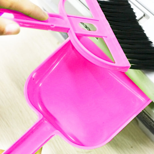 Mini Desktop Car Keyboard Sweep Cleaning Brush Small Broom Dustpan Set, 1  Set (Magenta), 1  Set (Green), 1  Set (Blue)