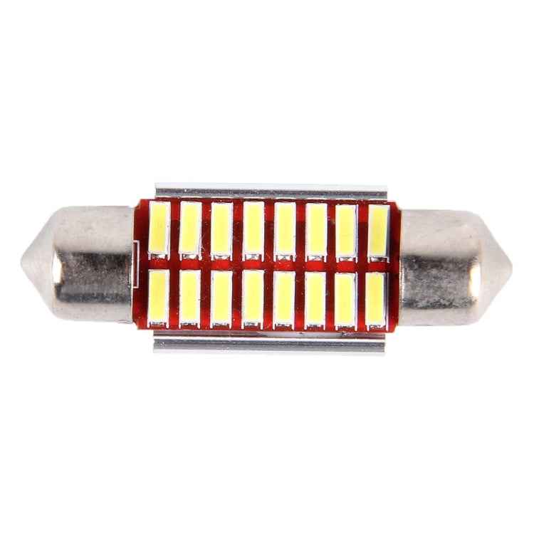 2 PCS DC 12V 3W 36MM Bicuspid Car Door Lamps Registration Mark light Dashboard Dome Door Lights LED Reading Lamp with 16 LED SMD 3014 Lights White