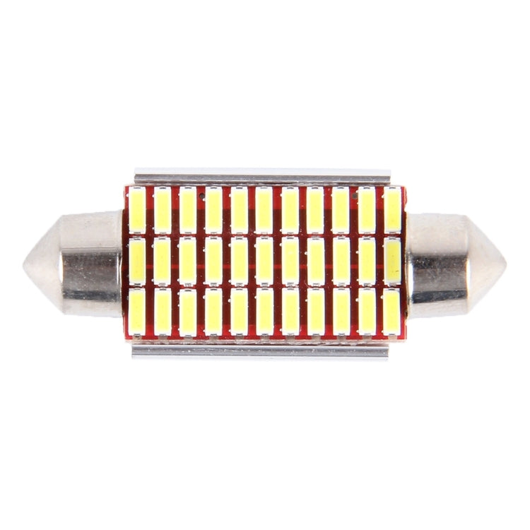 2 PCS DC 12V 6W 41MM Bicuspid Car Door Lamps Registration Mark light Dashboard Dome Door Lights LED Reading Lamp with 33 LED SMD 3014 Lights White