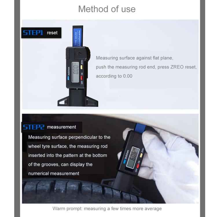 0-25mm Electronic Digital Tread Plan Refinding Rounds Refinding Outcome Exists Tread Tablets Type Gauge Depth Vernier Caliper Measuring Tools