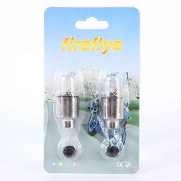 2 PCS Valve Cap Light Wheel Tyre Lamp With Battery for Car / Motorbike / Bike