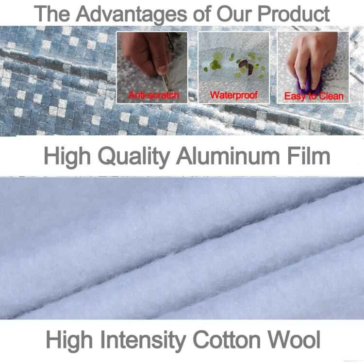 Aluminum Film PEVA Cotton Wool Anti-Dust Waterproof Sunproof Anti-frozen Anti-scratch Heat Dissipation SUV Car Cover with Warning Strips, Fits Cars up to 4.8m(187 inch) in Length