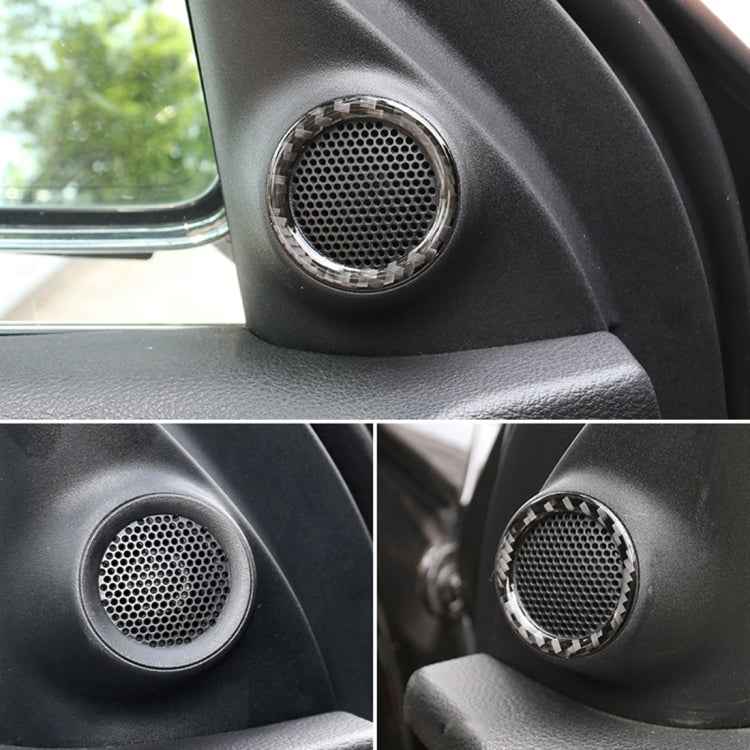 2 PCS Car Rear Horn Carbon Fiber Decorative Sticker for Jeep Grand Cherokee 2014-2017