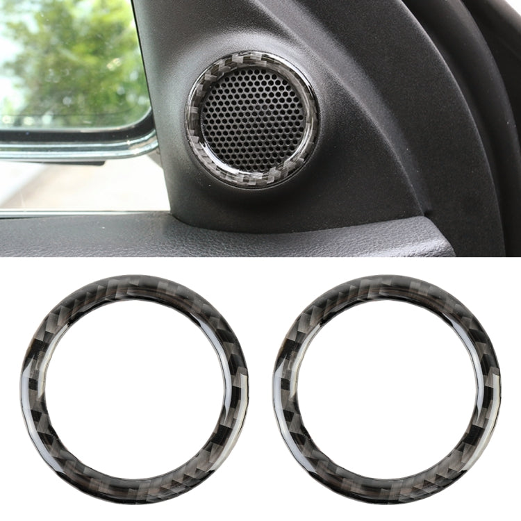 2 PCS Car Rear Horn Carbon Fiber Decorative Sticker for Jeep Grand Cherokee 2014-2017, Rear Horn