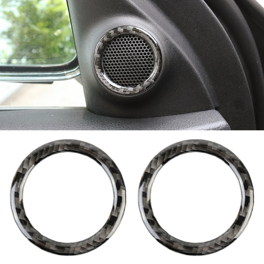 2 PCS Car Front Horn Carbon Fiber Decorative Sticker for Jeep Grand Cherokee 2014-2017, Front Horn