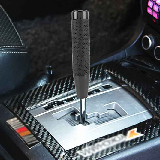 Metal Leather Long Column Car Shift Knob, Size: 18x3.3cm