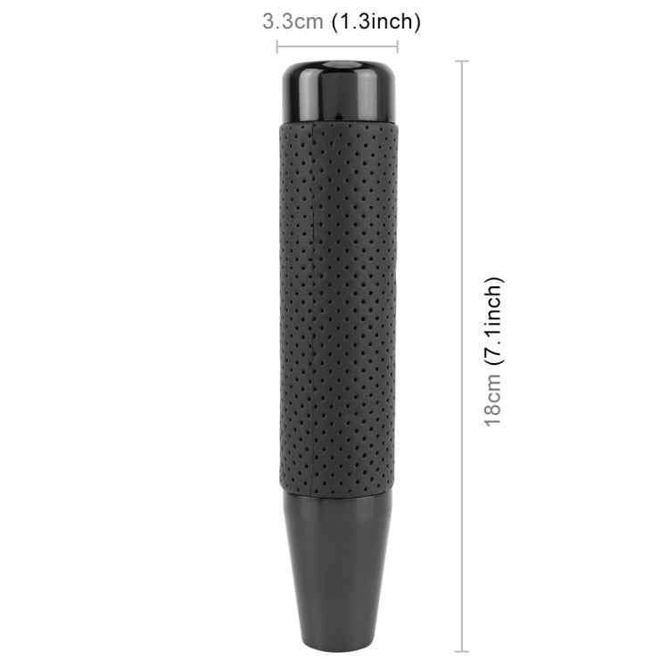 Metal Leather Long Column Car Shift Knob, Size: 18x3.3cm