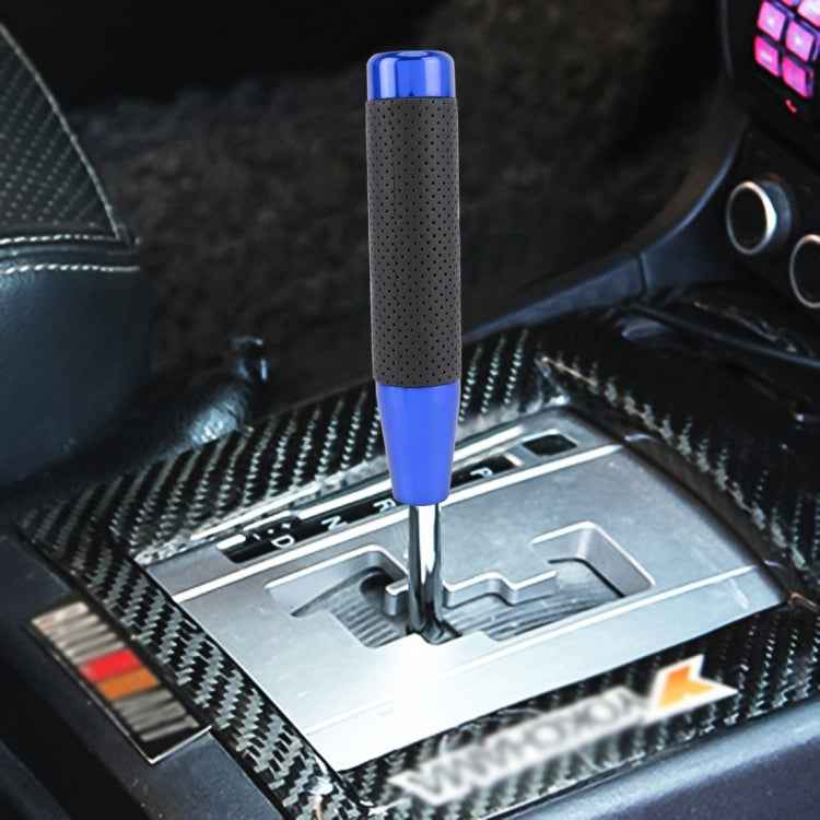 Metal Leather Long Column Car Shift Knob, Size: 18x3.3cm