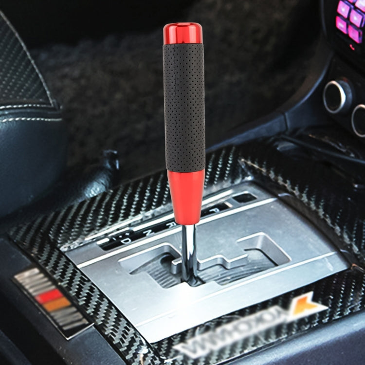 Metal Leather Long Column Car Shift Knob, Size: 18x3.3cm, Size: 18x3.3cm (Red), Size: 18x3.3cm (Silver), Size: 18x3.3cm (Black), Size: 18x3.3cm (Blue)