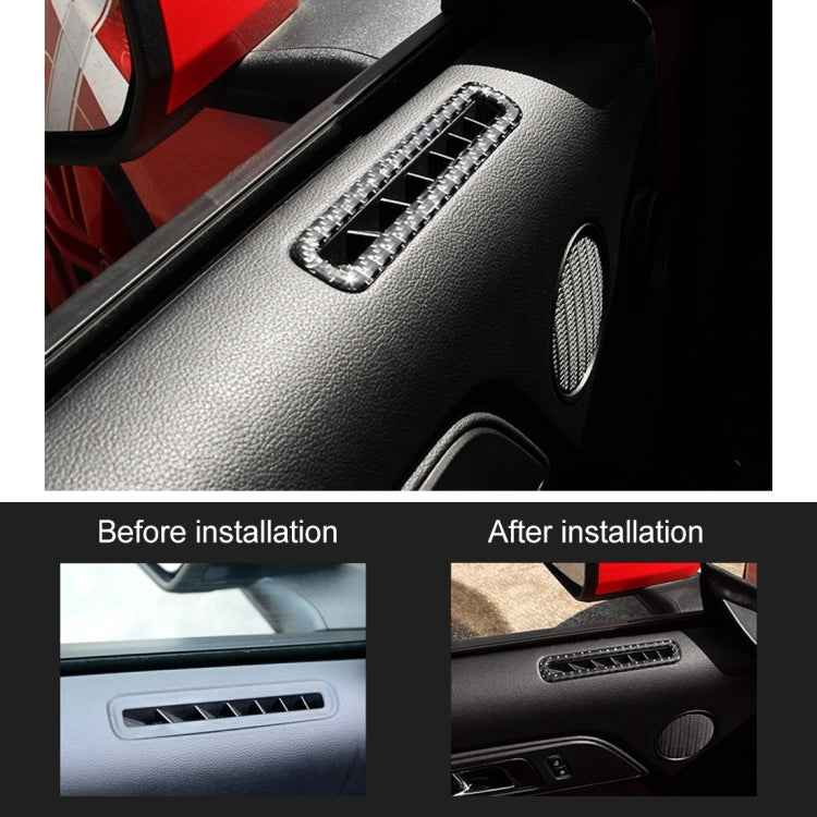 2 PCS Car Door Outlet Decorative Sticker Air Vent Moulding Trim Decorative Strip for Ford Mustang 2015-2020