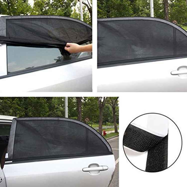 2 PCS Car Shade Block Car Sun Block Window Gauze Shading Net Side Blocking Cover Sun Net Sandbags Side Window Sunshade Cover, Size: 92*54cm