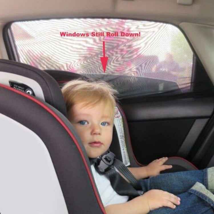 2 PCS Car Shade Block Car Sun Block Window Gauze Shading Net Side Blocking Cover Sun Net Sandbags Side Window Sunshade Cover, Size: 92*54cm