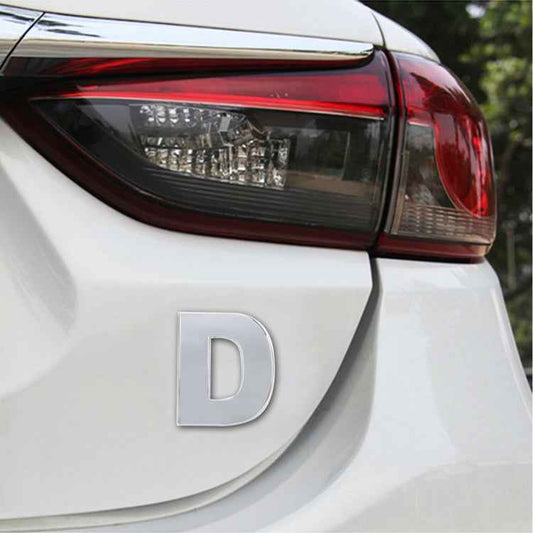 Car Vehicle Badge Emblem 3D English Letter Self-adhesive Sticker Decal, Size: 4.5*4.5*0.5cm