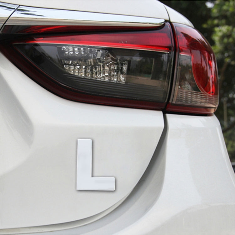 Car Vehicle Badge Emblem 3D English Letter Self-adhesive Sticker Decal, Size: 4.5*4.5*0.5cm