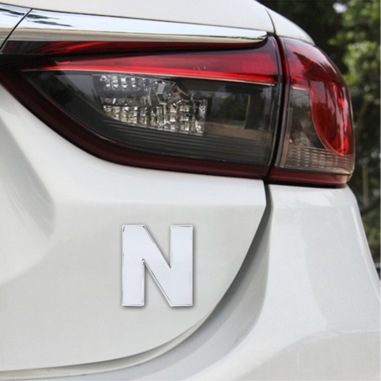 Car Vehicle Badge Emblem 3D English Letter Self-adhesive Sticker Decal, Size: 4.5*4.5*0.5cm
