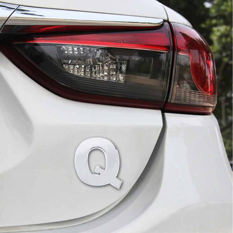 Car Vehicle Badge Emblem 3D English Letter Self-adhesive Sticker Decal, Size: 4.5*4.5*0.5cm, Q, G, R, H, S, I, T, A, J, U, Y, K, V, Z, L, W, B, M, X, C, N, D, O, E, P, F