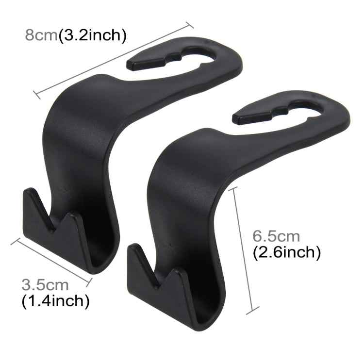 2 PCS Car Seat Back Trunk Bag Hanger Holder Auto Headrest Luggage Hook