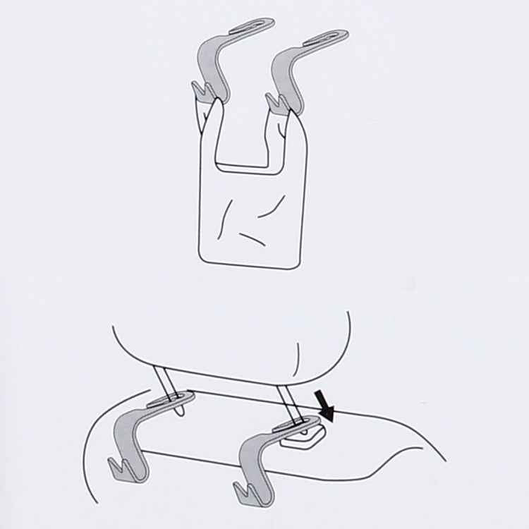 2 PCS Car Seat Back Trunk Bag Hanger Holder Auto Headrest Luggage Hook