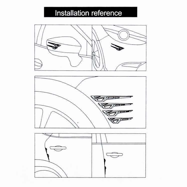 8 PCS Car Vehicle Door Side Guard Anti Crash Strip Exterior Avoid Bumps Collsion Impact Protector Sticker
