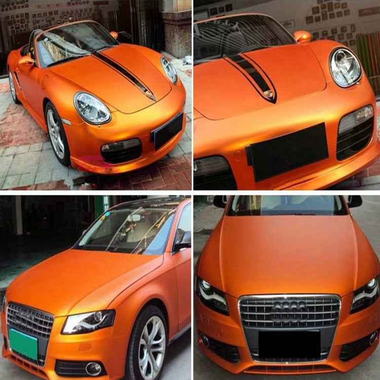 1.52 * 0.5m Waterproof PVC Wire Drawing Brushed Chrome Vinyl Wrap Car Sticker Automobile Ice Film Stickers Car Styling Matte Brushed Car Wrap Vinyl Film