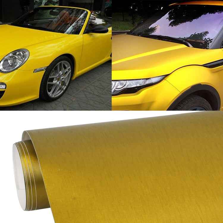 1.52 * 0.5m Waterproof PVC Wire Drawing Brushed Chrome Vinyl Wrap Car Sticker Automobile Ice Film Stickers Car Styling Matte Brushed Car Wrap Vinyl Film