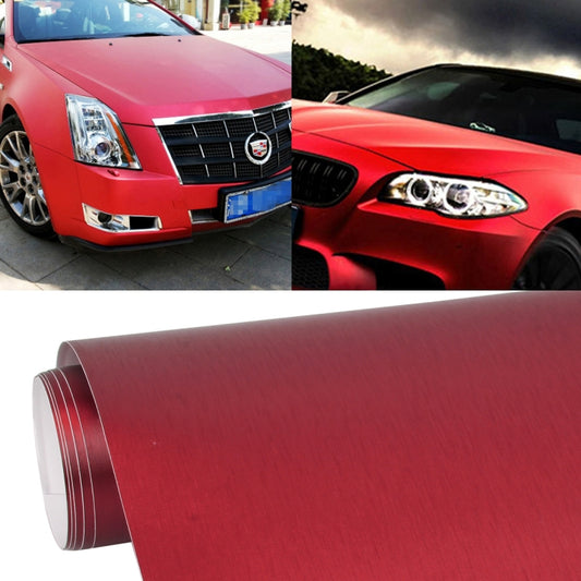 1.52 * 0.5m Waterproof PVC Wire Drawing Brushed Chrome Vinyl Wrap Car Sticker Automobile Ice Film Stickers Car Styling Matte Brushed Car Wrap Vinyl Film