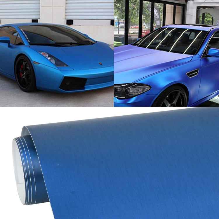 1.52 * 0.5m Waterproof PVC Wire Drawing Brushed Chrome Vinyl Wrap Car Sticker Automobile Ice Film Stickers Car Styling Matte Brushed Car Wrap Vinyl Film