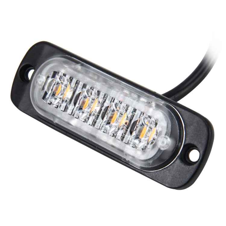 DC 12V-24V 2W 4LEDs SMD-2835 Lamps 17 Flash Patterns 3 Lines Car Flash Lamp Waterproof Car Truck Emergency Strobe Flash Warning Light, Cable Length: 90cm