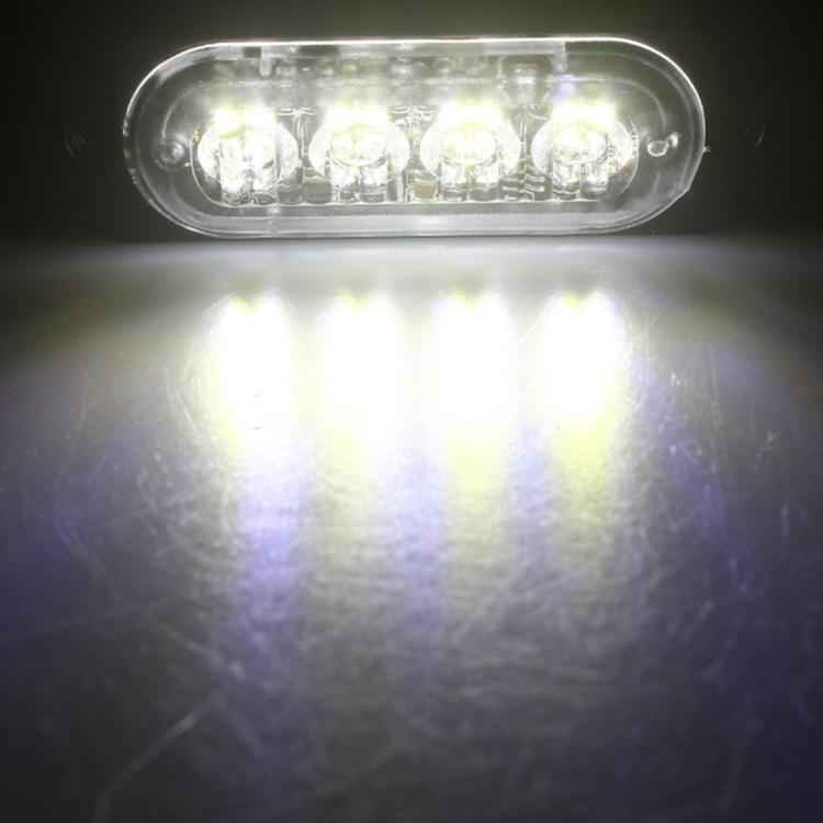 DC 12V-24V 2W 4LEDs SMD-2835 Lamps 17 Flash Patterns 3 Lines Car Flash Lamp Waterproof Car Truck Emergency Strobe Flash Warning Light, Cable Length: 90cm