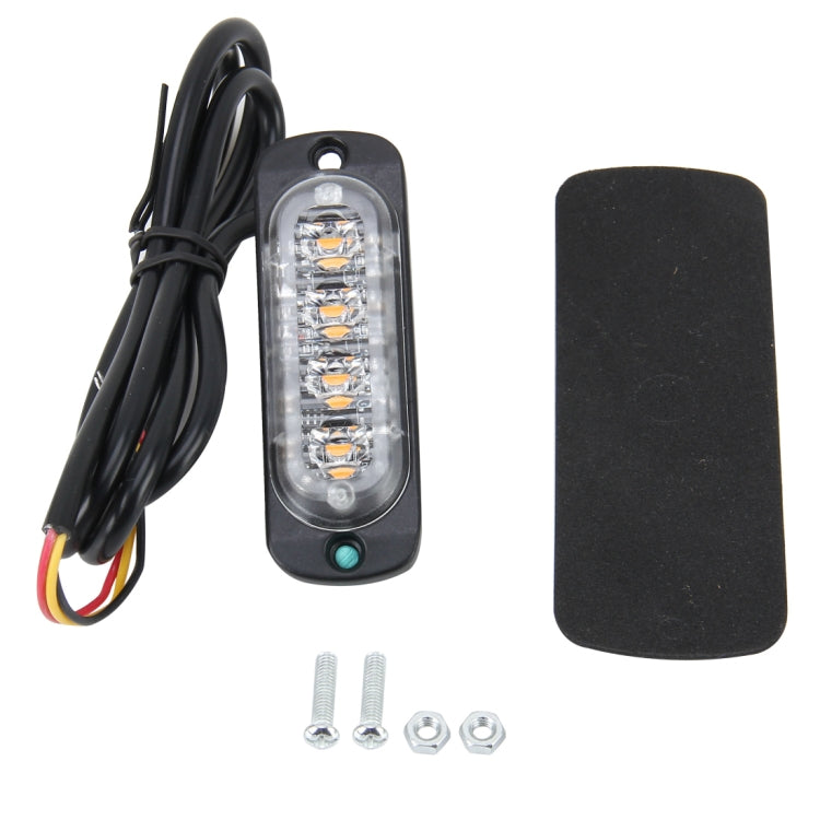 DC 12V-24V 2W 4LEDs SMD-2835 Lamps 17 Flash Patterns 3 Lines Car Flash Lamp Waterproof Car Truck Emergency Strobe Flash Warning Light, Cable Length: 90cm, 4LEDs