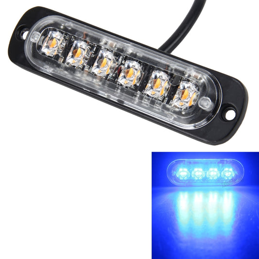 DC 12V-24V 2W 6LEDs SMD-2835 Lamps 17 Flash Patterns 3 Lines Car Flash Lamp Waterproof Car Truck Emergency Strobe Flash Warning Light, Cable Length: 90cm, 6LEDs