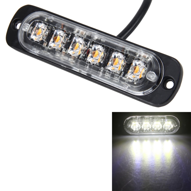 DC 12V-24V 2W 6LEDs SMD-2835 Lamps 17 Flash Patterns 3 Lines Car Flash Lamp Waterproof Car Truck Emergency Strobe Flash Warning Light, Cable Length: 90cm, 6LEDs