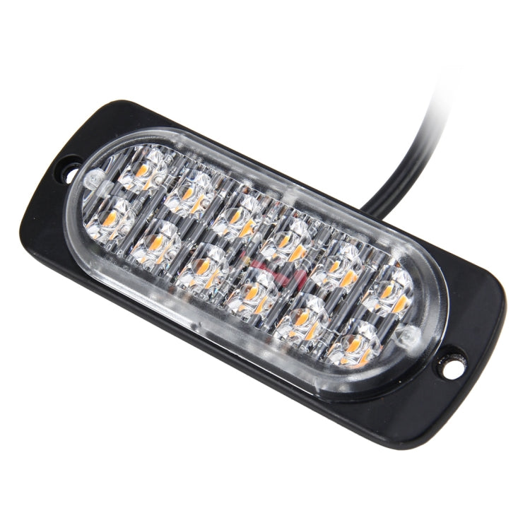 DC 12V-24V 2W 12LEDs SMD-2835 Lamps 17 Flash Patterns 3 Lines Car Flash Lamp Waterproof Car Truck Emergency Strobe Flash Warning Light, Cable Length: 90cm, 12LEDs