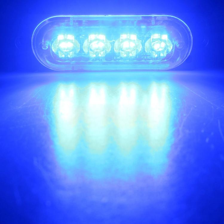 DC 12V-24V 2W 12LEDs SMD-2835 Lamps 17 Flash Patterns 3 Lines Car Flash Lamp Waterproof Car Truck Emergency Strobe Flash Warning Light, Cable Length: 90cm, 12LEDs