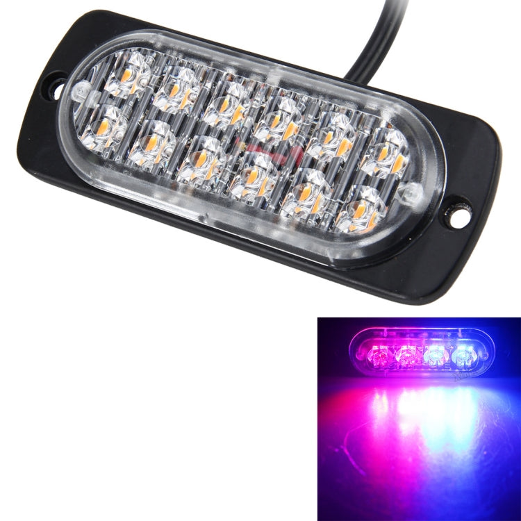 DC 12V-24V 2W 12LEDs SMD-2835 Lamps 17 Flash Patterns 3 Lines Car Flash Lamp Waterproof Car Truck Emergency Strobe Flash Warning Light, Cable Length: 90cm, 12LEDs