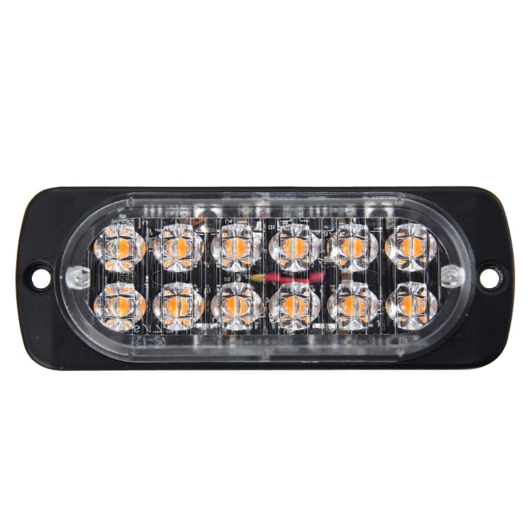 DC 12V-24V 2W 12LEDs SMD-2835 Lamps 17 Flash Patterns 3 Lines Car Flash Lamp Waterproof Car Truck Emergency Strobe Flash Warning Light, Cable Length: 90cm, 12LEDs