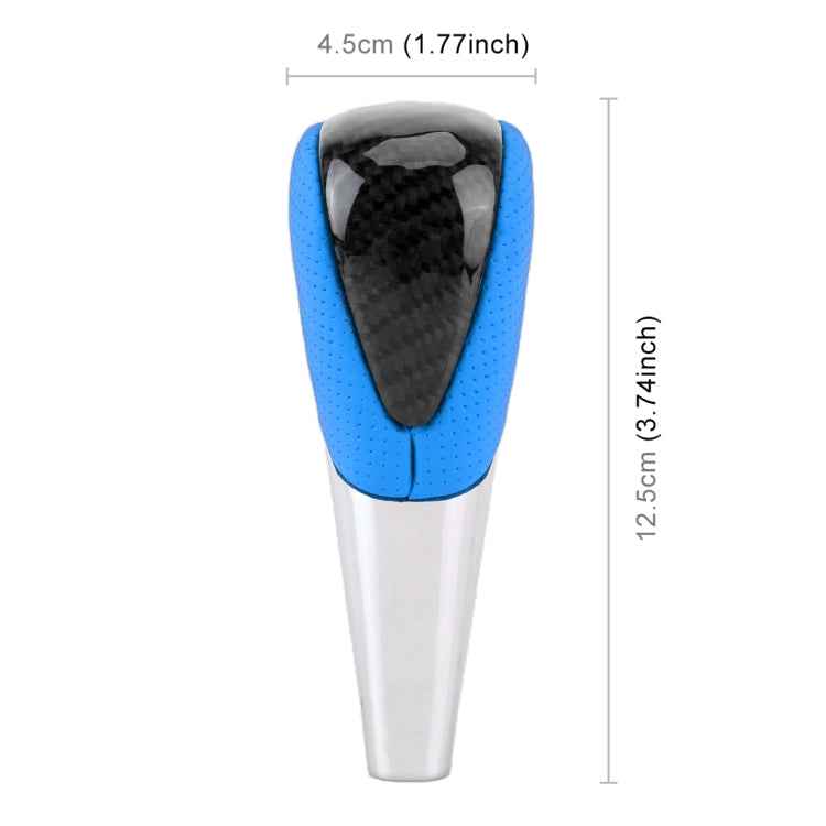 Universal High Carbon Fiber Texture Leather Hole Pattern Car Gear Shift Knob Modified Shifter Lever Knob