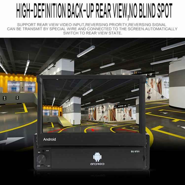 SU 9701 1GB+32GB 7 inch HD Foldable Universal Car Android Radio Receiver MP5 Player, Support FM & Bluetooth & TF Card & GPS & Phone Link & WiFi