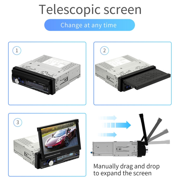 T100 7 inch HD Universal Car Radio Receiver MP5 Player, Support FM & AM & RDS & Bluetooth & Phone Link with Remote Control