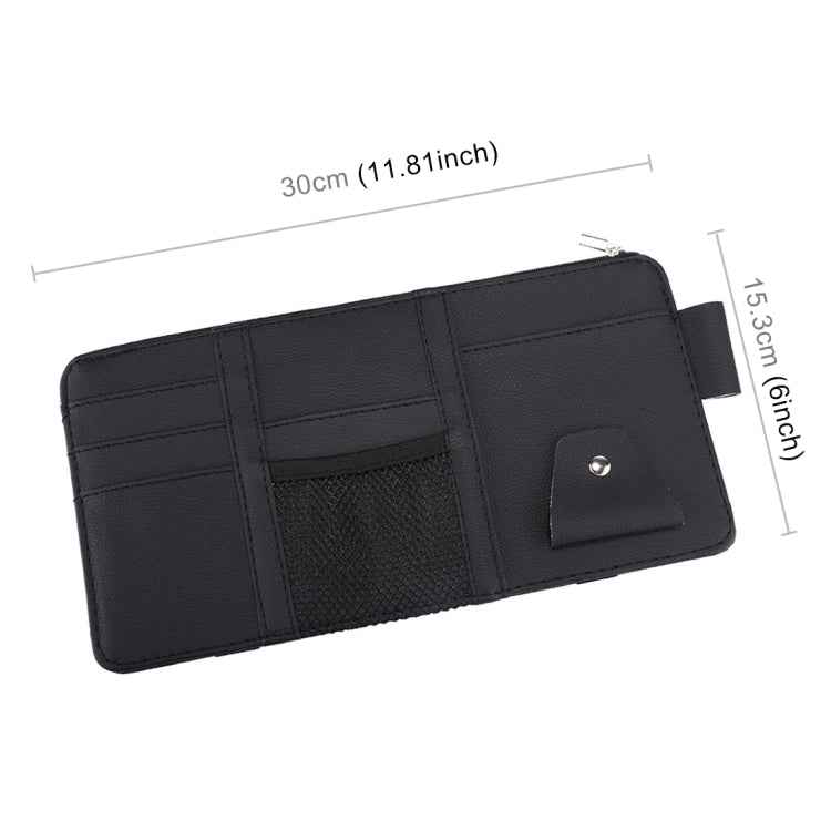 Car Sun Visor Board Paper Tissue Box CD Case Zipper Holder Card Bag Organizer