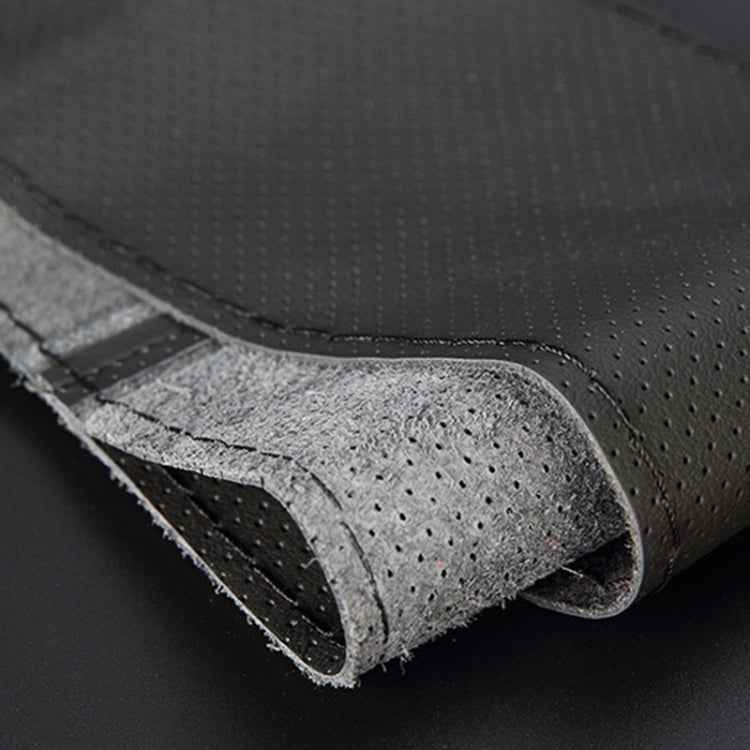 Four Seasons Genuine Leather Hand-stitched Car Adaptation Steering Wheel Cover