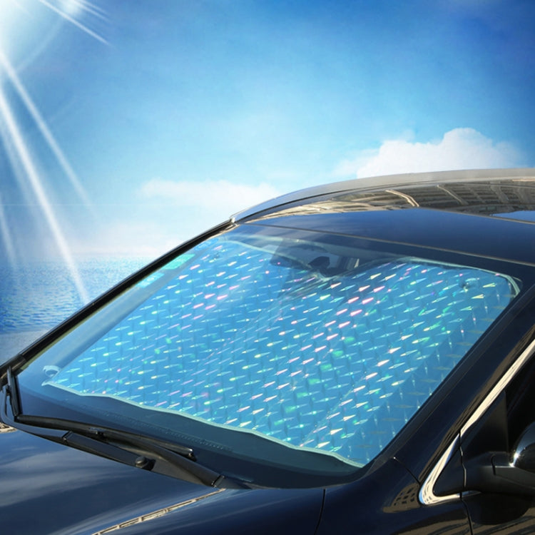 Sun Shade Three Compartments Car Windshield Visor Cover Block Front Window Sunshade UV Protect, Size: 140 x 70cm