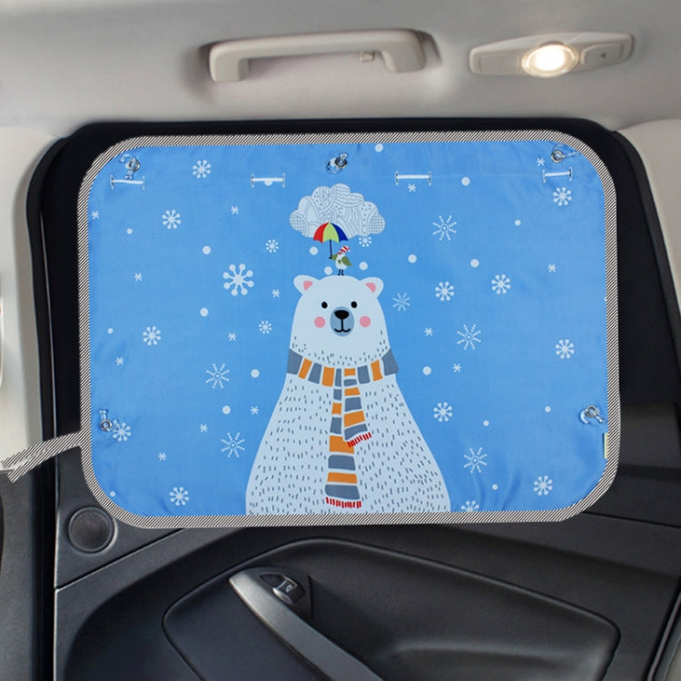 Car Large Rear Window Sunscreen Insulation Window Sunshade Cover, Size: 70*50cm, Three Pony, Zoo, Three Little eagles, Pink Elephant, Little Fox, Underwater World, Deer, Good Friend, Bear, Yellow Penguin, Happy Elephant, Happy Forest, Spectacle Bear   ...