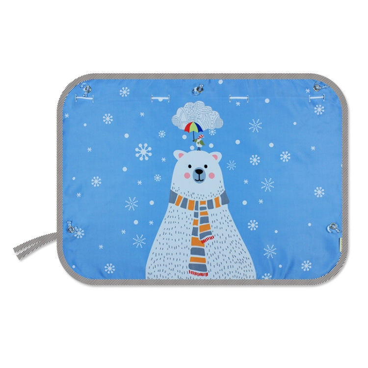 Car Large Rear Window Sunscreen Insulation Window Sunshade Cover, Size: 70*50cm, Snow Bear, Happy Rabbit, Picnic, A Pony, Giant Panda, Green Dinosaur, Animal World, Three Pony, Zoo, Three Little eagles, Pink Elephant, Little Fox, Underwater World, Deer...