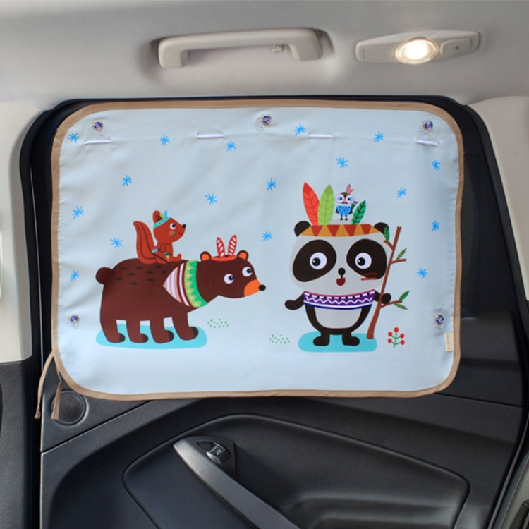 Car Large Rear Window Sunscreen Insulation Window Sunshade Cover, Size: 70*50cm, A Pony, Giant Panda, Green Dinosaur, Animal World, Three Pony, Zoo, Three Little eagles, Pink Elephant, Little Fox, Underwater World, Deer, Good Friend, Bear, Yellow Pengu...