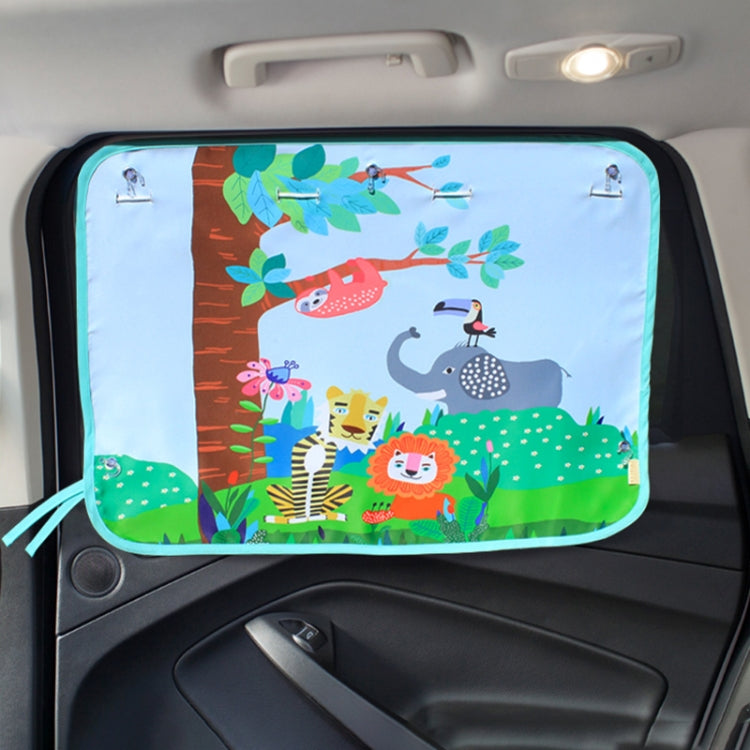 Car Large Rear Window Sunscreen Insulation Window Sunshade Cover, Size: 70*50cm, A Pony, Giant Panda, Green Dinosaur, Animal World, Three Pony, Zoo, Three Little eagles, Pink Elephant, Little Fox, Underwater World, Deer, Good Friend, Bear, Yellow Pengu...