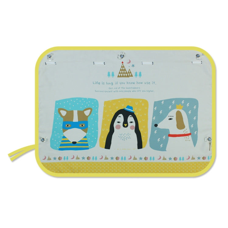 Car Large Rear Window Sunscreen Insulation Window Sunshade Cover, Size: 70*50cm, Zoo, Three Little eagles, Pink Elephant, Little Fox, Underwater World, Deer, Good Friend, Bear, Yellow Penguin, Happy Elephant, Happy Forest, Spectacle Bear, Snow Bear    ...