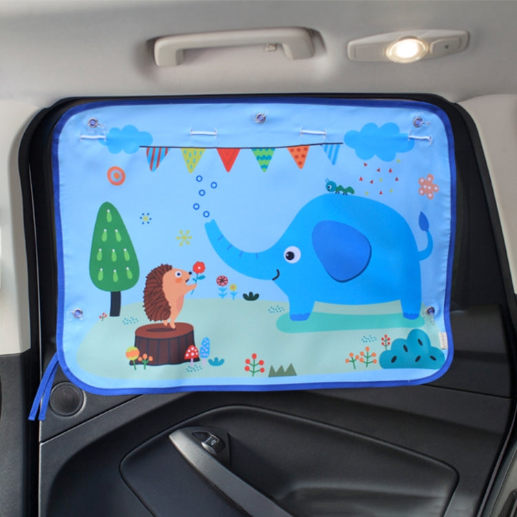 Car Large Rear Window Sunscreen Insulation Window Sunshade Cover, Size: 70*50cm, Zoo, Three Little eagles, Pink Elephant, Little Fox, Underwater World, Deer, Good Friend, Bear, Yellow Penguin, Happy Elephant, Happy Forest, Spectacle Bear, Snow Bear    ...