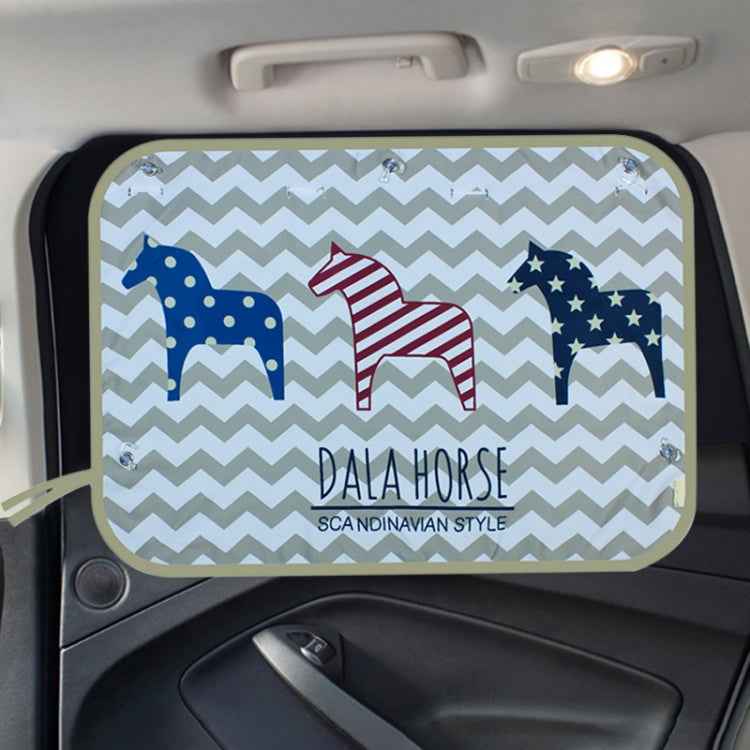 Car Large Rear Window Sunscreen Insulation Window Sunshade Cover, Size: 70*50cm, Three Pony, Zoo, Three Little eagles, Pink Elephant, Little Fox, Underwater World, Deer, Good Friend, Bear, Yellow Penguin, Happy Elephant, Happy Forest, Spectacle Bear   ...